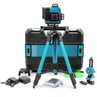 Акумуляторний 3D‑4D лазерний нівелір Instrumentop SK700GDZ з 16 лініями, штативом і кронштейном — професійна точність у компактному форматі